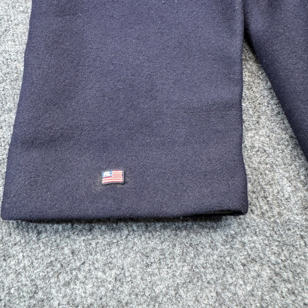 Vintage Polo Ralph Lauren Peacoat Mens Large Wool USRL Military Anchor Coat - Picture 6 of 16